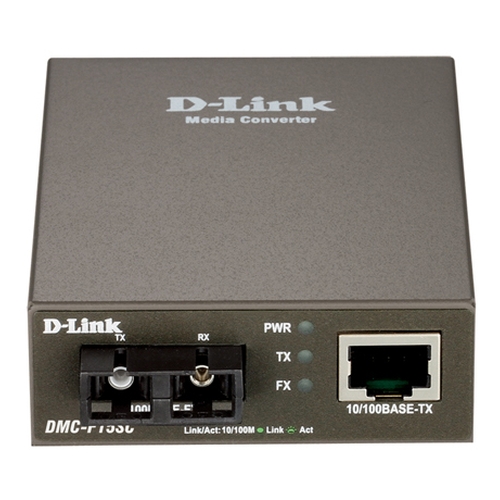 Fast Ethernet Twisted-pair to Fast Ethernet Single-mode Fiber (15km, SC) Media Converter (D-Link) DMC-F15SC
