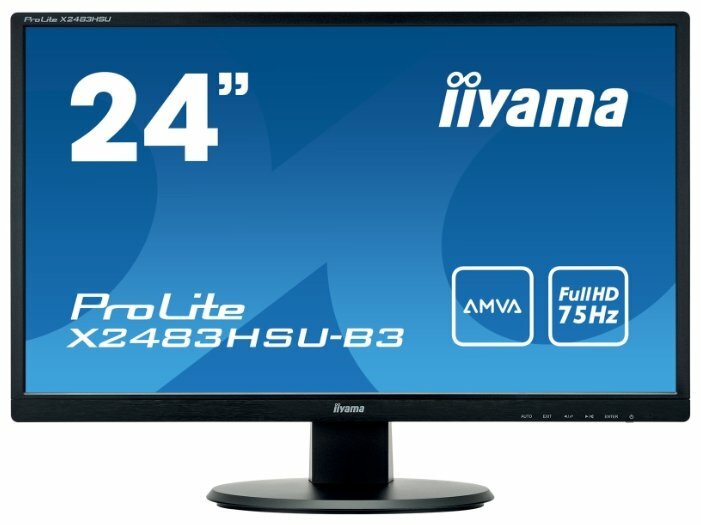 Монитор Iiyama 24' ProLite X2483HSU-B3 черный VA LED 4ms 16:9 DVI HDMI матовая 3000:1 250cd 178гр/178гр 1920x1080 D-Sub DisplayPort FHD USB 5.6кг IIYAMA