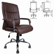 Кресло офисное BRABIX Space EX-508 , экокожа, хром, коричневое, 531164