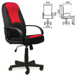 Кресло офисное BRABIX City EX-512 , ткань черная/красная, TW, 531408