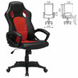 Кресло компьютерное BRABIX Rider EX-544 , экокожа черная/ткань красная, 531583