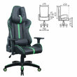 Кресло компьютерное BRABIX GT Carbon GM-120 , две подушки, экокожа, черное/зеленое, 531929