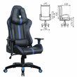 Кресло компьютерное BRABIX GT Carbon GM-120 , две подушки, экокожа, черное/синее, 531930