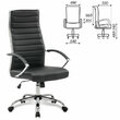 Кресло офисное BRABIX Style EX-528 , экокожа, хром, черное, 531947