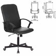 Кресло офисное BRABIX Simple EX-521 , компактная упаковка, экокожа, черное, 532103