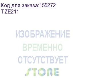 купить картридж с лентой 6 мм чёрный на белом brother tz211 (tze211)