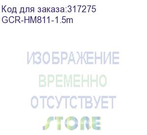 купить greenconnect кабель 1.5m hdmi версия 2.0, hdr 4:2:2, ultra hd, 4k 60 fps 60hz/5k*30hz, 3d, audio, 18.0 гбит/с, 28/28 awg, od7.3mm, тройной экран, черный нейлон, gcr-hm811-1.5m