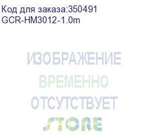 купить greenconnect кабель 1.0m, hdmi версия 2.0 hdr 4:2:2, ultra hd, 4k 60 fps 60hz/5k*30hz, 3d, audio, 18.0 гбит/с, 28/28 awg, od7.3mm, тройной экран, черный, красные коннекторы, gcr-hm3012-1.0m