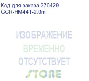 купить gcr кабель 2.0m hdmi версия 2.0, hdr 4:2:2, ultra hd, 4k 60 fps 60hz/5k*30hz, 3d, audio, 18.0 гбит/с, 28/28 awg, od7.3mm, тройной экран, черный, желтые коннекторы, gcr-hm441-2.0m (greenconnect)