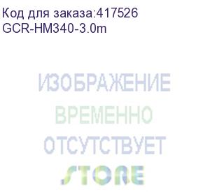 купить gcr кабель 3.0m hdmi версия 1.4, черный, желтые коннекторы, od7.3mm, 30/30 awg, позолоченные контакты, ethernet 10.2 гбит/с, 3d, 4k gcr-hm340-3.0m, экран (greenconnect)