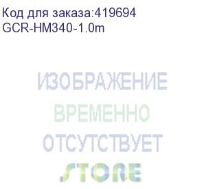 купить gcr кабель 1.0m hdmi версия 1.4, черный, желтые коннекторы, od7.3mm, 30/30 awg, позолоченные контакты, ethernet 10.2 гбит/с, 3d, 4k gcr-hm340-1.0m, экран (greenconnect)