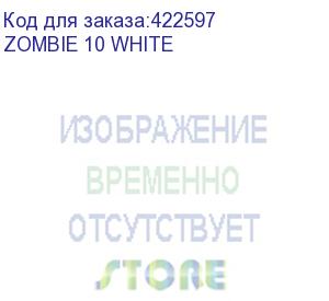 купить кресло игровое zombie 10, на колесиках, текстиль/эко.кожа, черный/белый/белый (zombie 10 white) zombie 10 white