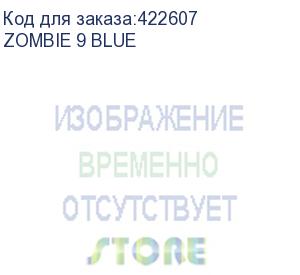 купить кресло игровое zombie 9, на колесиках, текстиль/эко.кожа, черный/синий (zombie 9 blue) zombie 9 blue