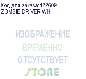 купить кресло игровое zombie driver, на колесиках, эко.кожа, черный/белый/белый (zombie driver wh) zombie driver wh
