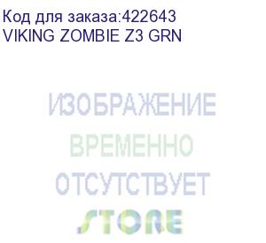 купить кресло игровое zombie z3, на колесиках, эко.кожа, черный/зеленый (viking zombie z3 grn) viking zombie z3 grn