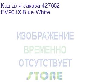 купить мышь игровая беспроводная dareu em901x blue-white (голубой-белый), dpi 400/800/1600/3200/6400/12000, подключение: проводное+2.4ghz, подсветка rgb, с зарядной станцией, встроенный аккумулятор 930mah, размер 124x67x39мм