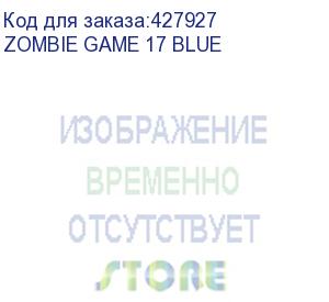 купить кресло игровое zombie game 17, на колесиках, текстиль/эко.кожа, черный/синий (zombie game 17 blue) zombie game 17 blue