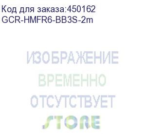 купить gcr удлинитель 2.0m v2.0 hdmi-hdmi черный, od7.3mm, 28/28 awg, позолоченные контакты, ethernet 18.0 гбит/с, 19m / 19f, gcr-hmfr6-bb3s-2m, тройной экран (greenconnect)