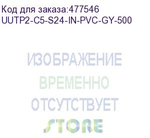 купить hyperline uutp2-c5-s24-in-pvc-gy-500 (500 м) кабель витая пара, неэкранированная u/utp, категория 5, 2 пары (24 awg), одножильный (solid), pvc, -20°c – +75°c, серый