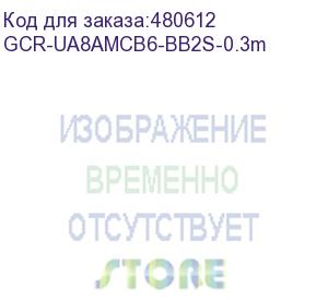 купить gcr кабель 0.3m am / microusb угловой, черный, 28/28 awg, gcr-ua8amcb6-bb2s-0.3m (greenconnect)