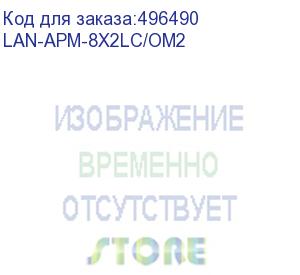 купить адаптерная панель для кроссов lan-fobm с 8 дуплексными адаптерами lc/om2 (lan-apm-8x2lc/om2) lanmaster