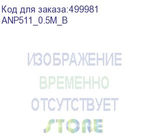 купить патч-корд premier anp511_0.5m_b литой (molded), utp, cat.5e, 0.5м, 4 пары, алюминий омедненный, синий