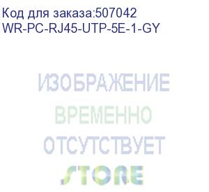 купить патч-корд wrline вилка rj-45, вилка rj-45, кат.5e, lszh, 1м, серый (wr-pc-rj45-utp-5e-1-gy) wr-pc-rj45-utp-5e-1-gy