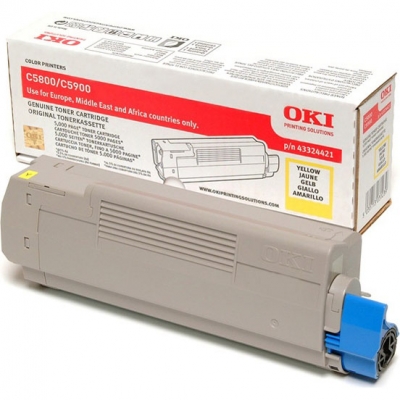 Тонер-картридж OKI C5800 / C5900 / C5550 MFP (жёлтый, 5000 стр.), 43324421 / 43324441 43324421/43324441 (Oki) 43324441
