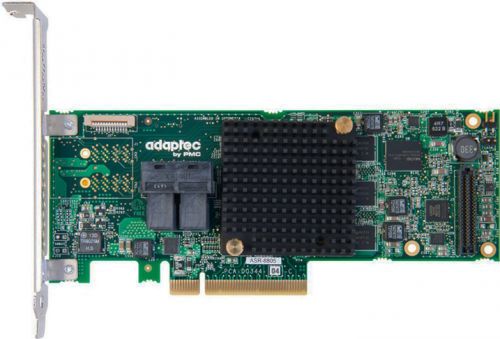 Adaptec (Adaptec ASR-8805 SGL (Hybrid RAID 1, 10 RAID 0, 1, 10, 1E, 5, 6, 50 and 60, 8 int. ports(SFF8643), 1024 Cache, кабели отдельно)) 2277500-R