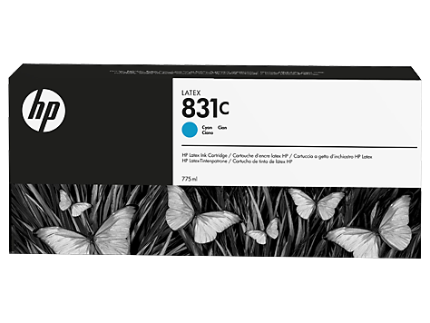 Hewlett Packard (HP 831C 775ml Cyan Latex Ink Cartridge) CZ695A