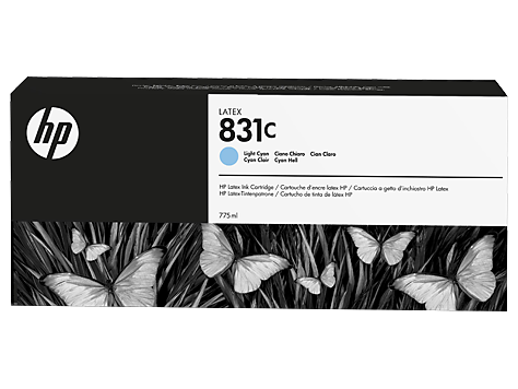 Hewlett Packard (HP 831C 775ml Lt Cyn Latex Ink Cartridge) CZ698A