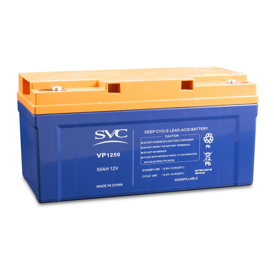 SVC-VP1250 (Батарея, SVC, 12В 50 Ач, Размер в мм.: 175*167*350)