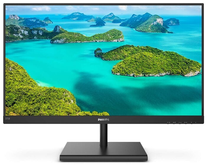 МОНИТОР 27 PHILIPS 275E1S/00(01) Black (IPS, 2560x1440, 75Hz, 4 ms, 178°/178°, 250 cd/m, +HDMI, +DisplayPort, AMD FreeSync™)