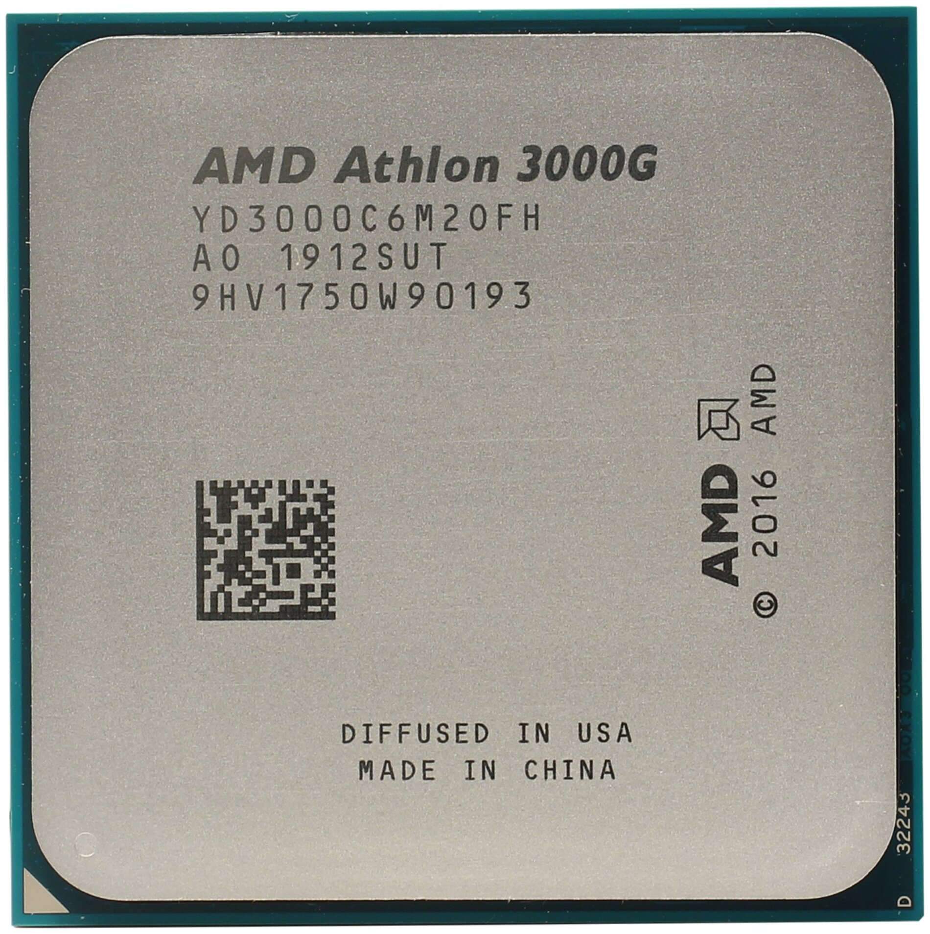 Процессор AMD Athlon 3000G AM4 OEM, YD3000C6M2OFH