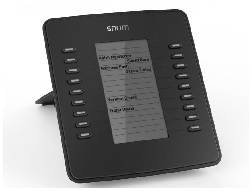 SNOM D7 Модуль расширения для IP-телефонов D785, D765, D745, D725, D715. Монохромный экран высокого разрешения с подсветкой, 18 самомаркирующихся клавиш со светодиодами, Возможность шлейфового подключения до 3 модулей, Питание от телефона через USB-п (Sno