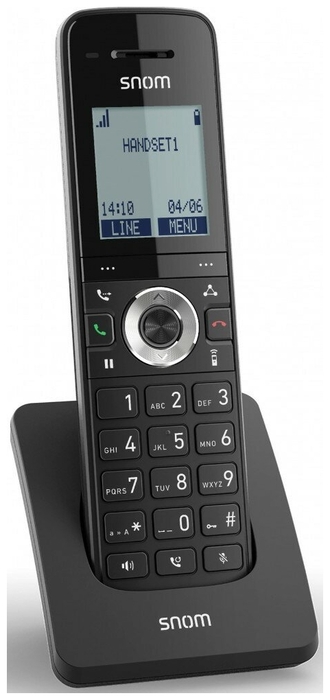 SNOM M15 SC Беспроводной DECT телефон для одностотовой базовой станции DECT M200SC. Автономная работа до 7 дней в режиме ожидания и 7часов в режиме разговора, Светодиодный индикатор голосовой почты, Клавиатура с подсветкой, Встроенный зажим для крепл (Sno