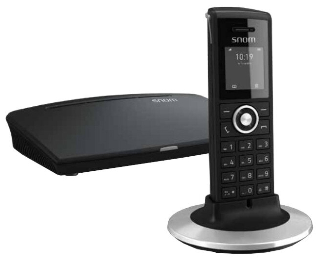 SNOM M325 DECT Комплект: M300 Одностотовая базовая станция DECT + M25 Офисный беспроводной DECT телефон. До 20 беспроводных телефонов, До 5 параллельных вызовов, Цветной экран TFT, До 75 часов в режиме ожидания и 7 часов в режиме разговора, Настраив (Snom