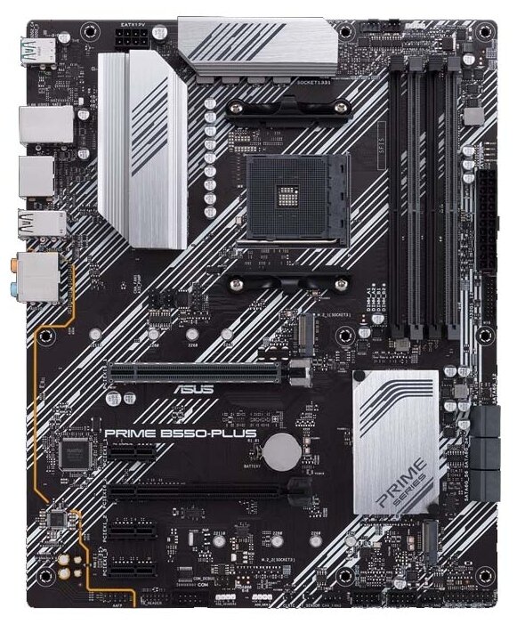 Материнская плата Asus PRIME B550-PLUS Soc-AM4 AMD B550 4xDDR4 ATX AC 97 8ch(7.1) GbLAN RAID+HDMI+DP ASUS