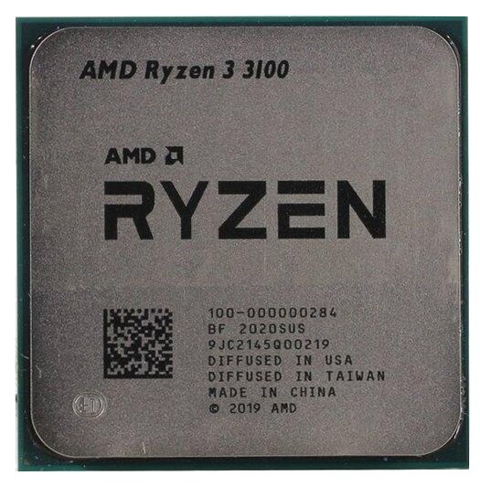 Процессор AMD Ryzen 3 3100 Socket AM4, 3.6-3.9 GHz, Matisse, 4 ядра/ 8 потоков, L3: 16Мбайт, 7nm, 65 Вт OEM (100-000000284)