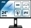 МОНИТОР 23.8' AOC 24P2C Black с поворотом экрана (IPS, 1920x1080, 75Hz, 4 ms, 178°/178°, 250 cd/m, 50M:1, +HDMI, +DisplayPort 1.2, +4xUSB 3.2, +USB-Type C, +MM)