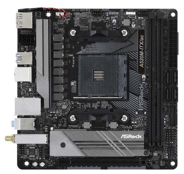 Материнская плата AMD A520 SAM4 MITX A520M-ITX/AC ASROCK