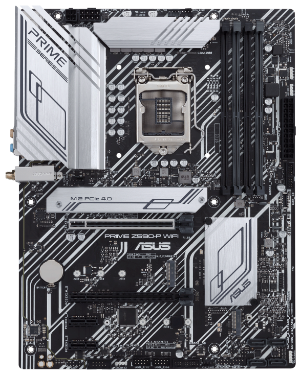 Материнская плата Asus PRIME Z590-P WIFI Soc-1200 Intel Z590 4xDDR4 ATX AC`97 8ch(7.1) 2.5Gg RAID+HDMI+DP ASUS