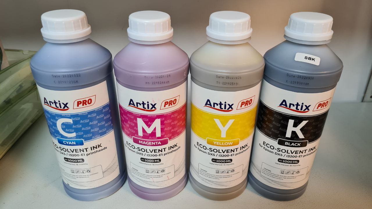 Чернила Экосольвентные Artix Pro, бутылка, 1л Black