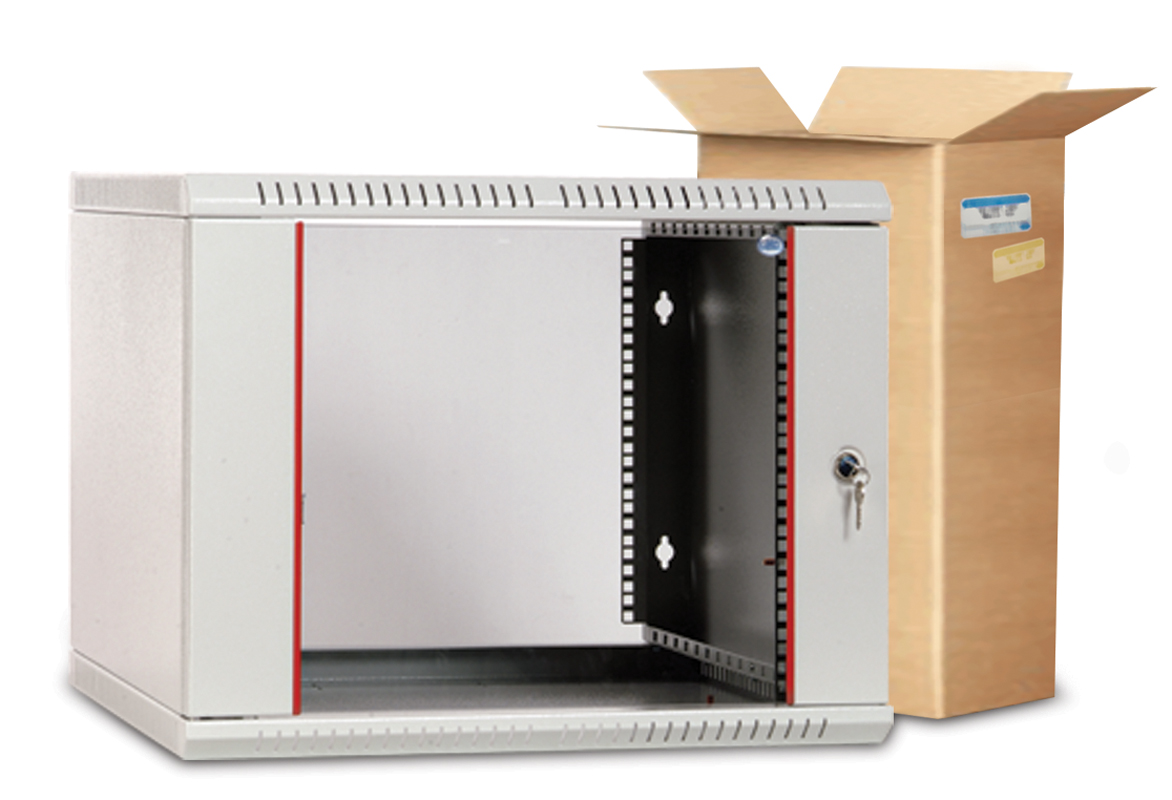 Шкаф телекомм. настенный разборный 18U (600x350) дверь стекло (ШРН-Э-18.350) ЦМО