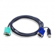 Кабель ATEN 2L-5201U (CABLE HD15M/USB A(M)--SPHD15M, 1.2M)