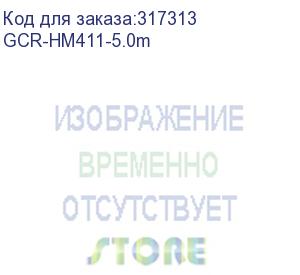 купить greenconnect кабель 5.0m hdmi версия 2.0, hdr 4:2:2, ultra hd, 4k 60 fps 60hz/5k*30hz, 3d, audio, 18.0 гбит/с, 28/28 awg, od7.3mm, тройной экран, черный, gcr-hm411-5.0m