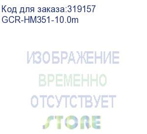 купить greenconnect кабель 10.0m hdmi версия 2.0, hdr 4:2:0, ultra hd, 4k 60 fps 60hz/5k*30hz, 3d, audio, 18.0 гбит/с, 28/28 awg, od7.3mm, тройной экран, черный, красные коннекторы, gcr-hm351-10.0m