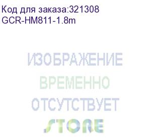 купить greenconnect кабель 1.8m hdmi версия, 2.0 hdr 4:2:2, ultra hd, 4k 60 fps 60hz/5k*30hz, 3d, audio, 18.0 гбит/с, 28/28 awg, od7.3mm, тройной экран, черный нейлон, gcr-hm811-1.8m