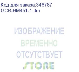 купить greenconnect кабель 1.0m hdmi версия 2.0, hdr 4:2:2, ultra hd, 4k 60 fps 60hz/5k*30hz, 3d, audio, 18.0 гбит/с, 28/28 awg, od7.3mm, тройной экран, черный, красные коннекторы, gcr-hm451-1.0m