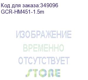 купить greenconnect кабель 1.5m hdmi версия 2.0, hdr 4:2:2, ultra hd, 4k 60 fps 60hz/5k*30hz, 3d, audio, 18.0 гбит/с, 28/28 awg, od7.3mm, тройной экран, черный, красные коннекторы, gcr-hm451-1.5m